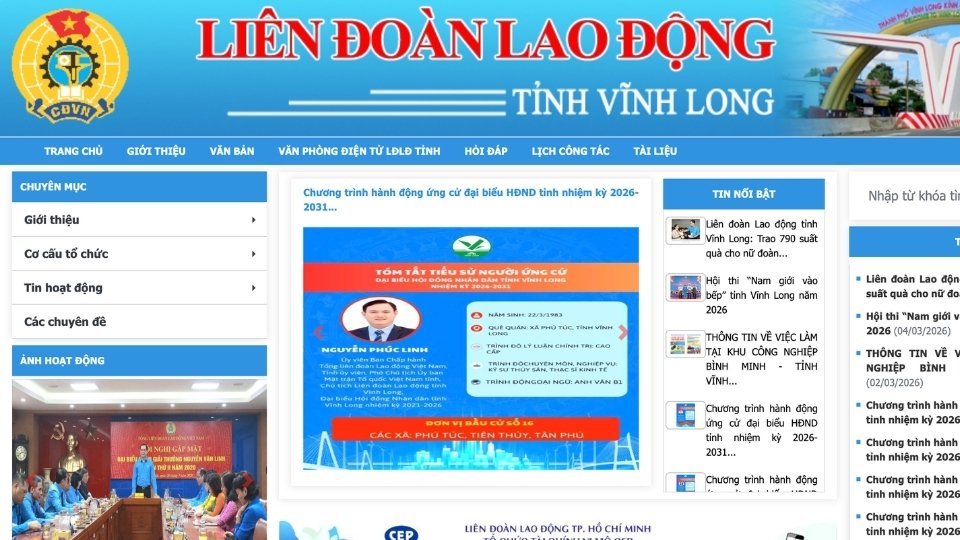 Vinh Long Trade Union strengthens election communication to union members and workers. Photo: Hoang Loc