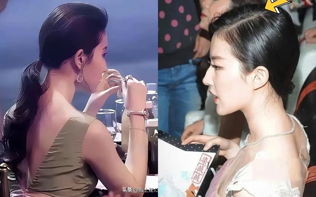 Thực tế, Lưu Diệc Phi sở hữu mái tóc khá mỏng. Ảnh Weibo