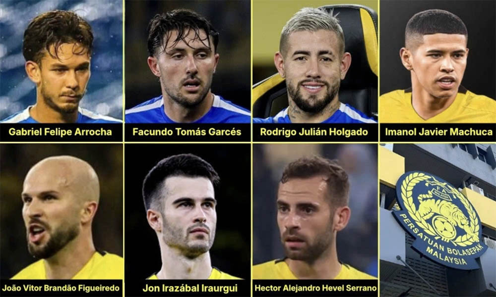 7 cầu thủ liên quan vụ bê bối nhập tịch của Malaysia. Ảnh: VFF