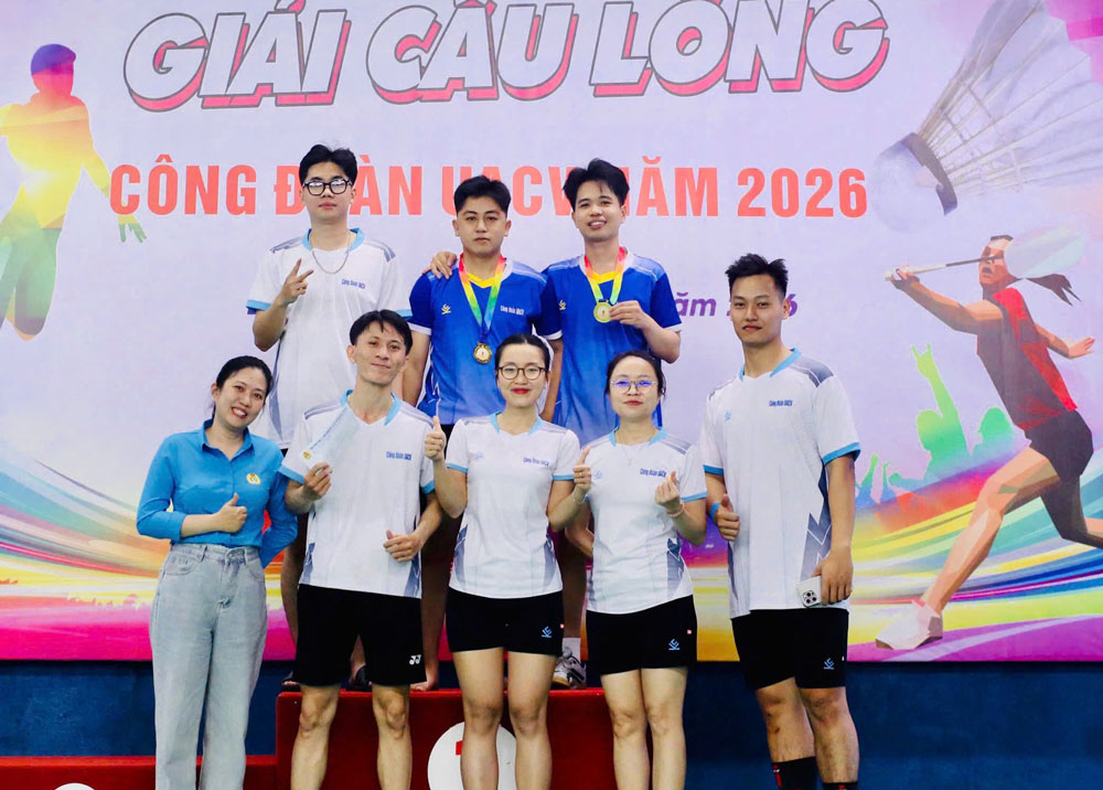 The grassroots trade union of Universal Alloy Corporation Vietnam Co., Ltd. successfully organized the 2026 Trade Union Badminton Tournament. Photo: Da Nang Trade Union.