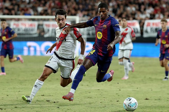 Phong độ của Rashford tại Barcelona nhìn chung không quá tệ.  Ảnh: AFP