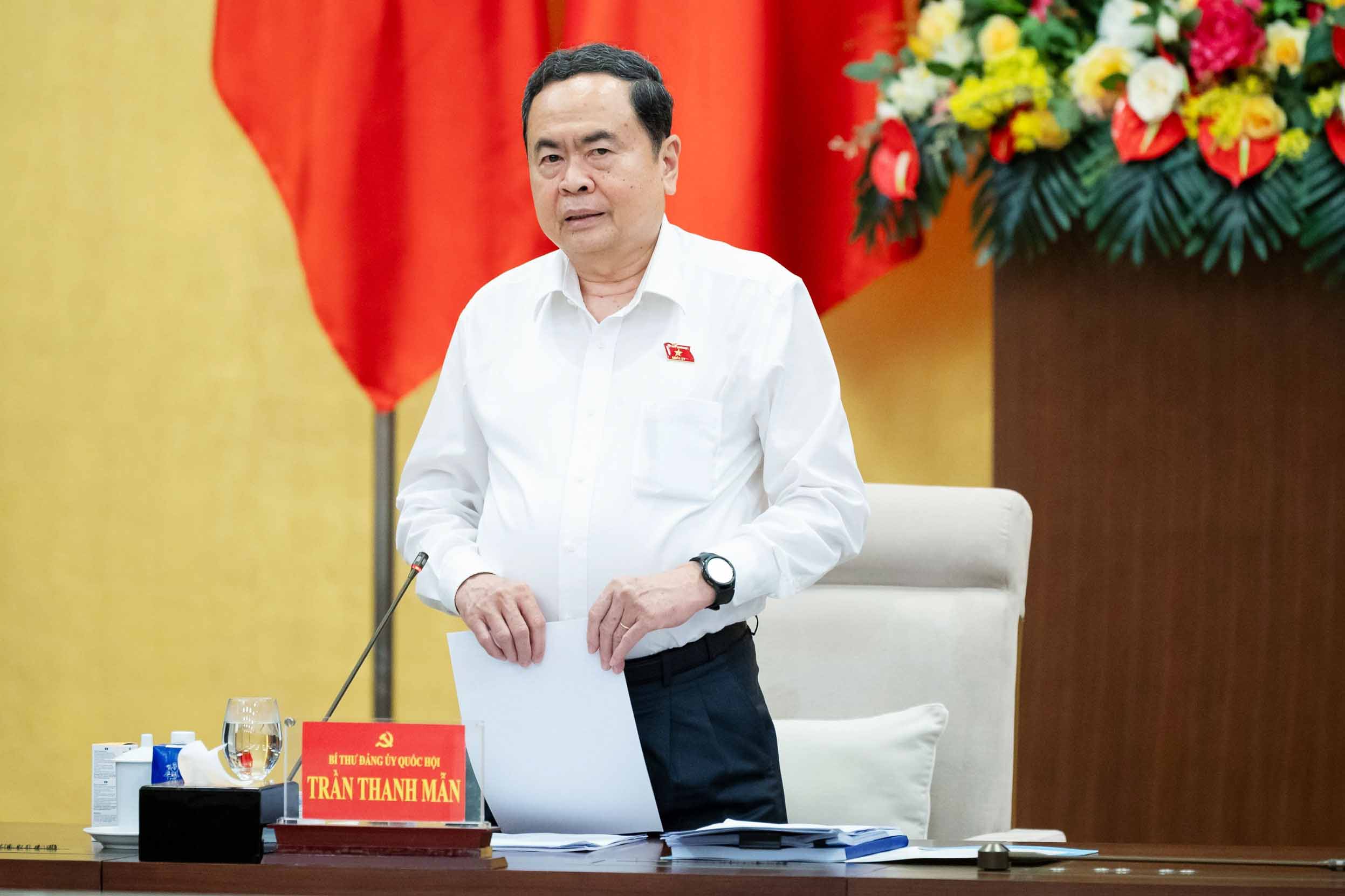 Politburo Member, Secretary of the National Assembly Party Committee, National Assembly Chairman Tran Thanh Man. Photo: Pham Thang.