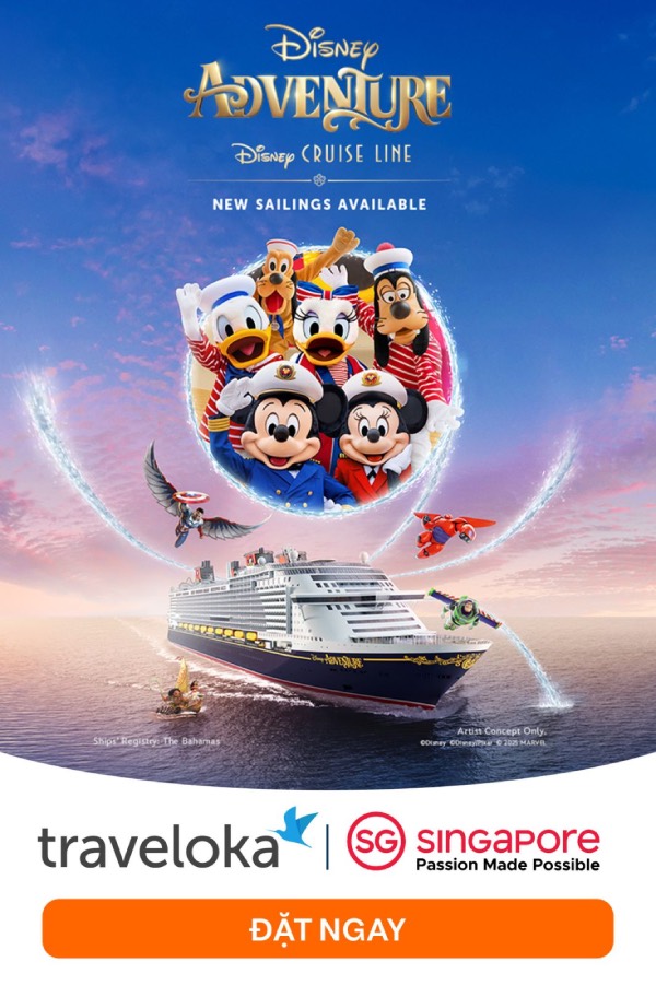 Traveloka mang đến kỳ nghỉ đáng nhớ trên biển cùng Disney Adventure của Disney Cruise Line cho du khách Việt Nam. Ảnh: Traveloka