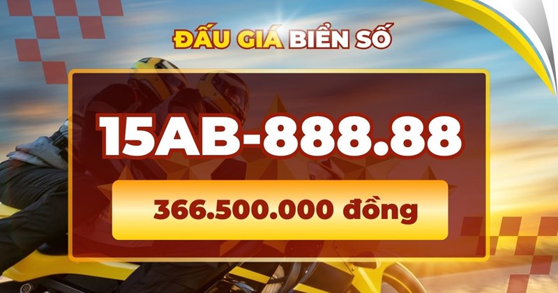 Mức giá "khủng" của biển số ngũ quý 8 trong phiên đấu giá 16/3