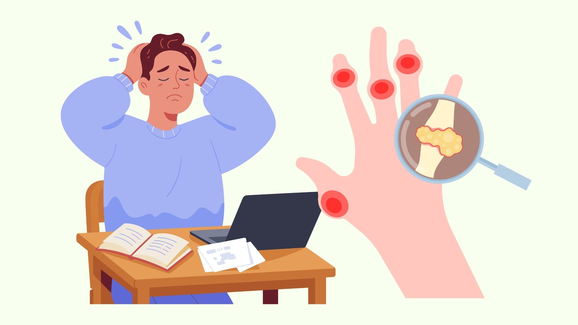 건강한 식단에도 요산 수치가 증가하는 이유. 그래픽: 린단