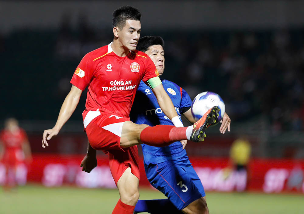 Tiền đạo Tiến Linh tịt ngòi trong thời gian dài. Ảnh: Thanh Vũ