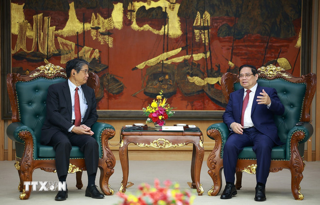 Thủ tướng Chính phủ Phạm Minh Chính đề nghị Nhật Bản hỗ trợ Việt Nam đảm bảo an ninh năng lượng. Ảnh: TTXVN