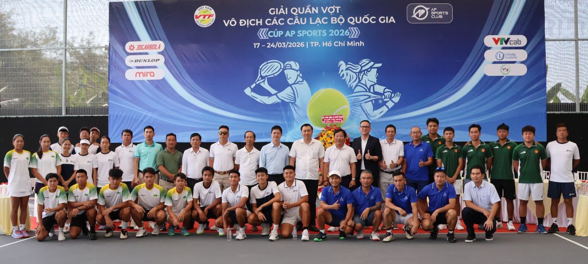 Nearly 100 leading professional tennis players of Vietnam participate in the National Club Tennis Championship – AP Sports Cup 2026. Photo: VTF