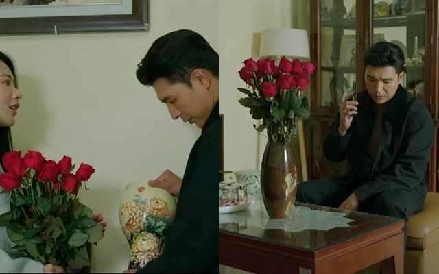 2 chiếc bình hoa xuất hiện trong cùng một cảnh quay trong phim giờ vàng “Không giới hạn“. Ảnh cắt từ phim