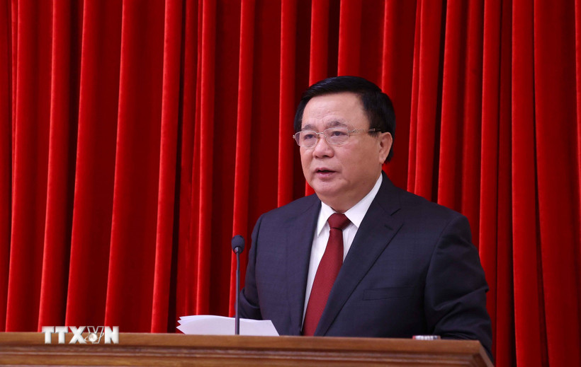 GS.TS Nguyễn Xuân Thắng - Ủy viên Bộ Chính trị khóa XIII, Chủ tịch Hội đồng Lý luận Trung ương. Ảnh: TTXVN