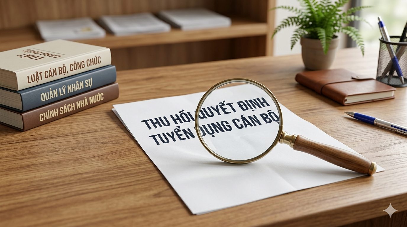 The Ministry of Home Affairs has just responded to readers' recommendations related to considering revoking decisions on recruiting officials when handling violations in personnel work. Graphics: Huong Nha