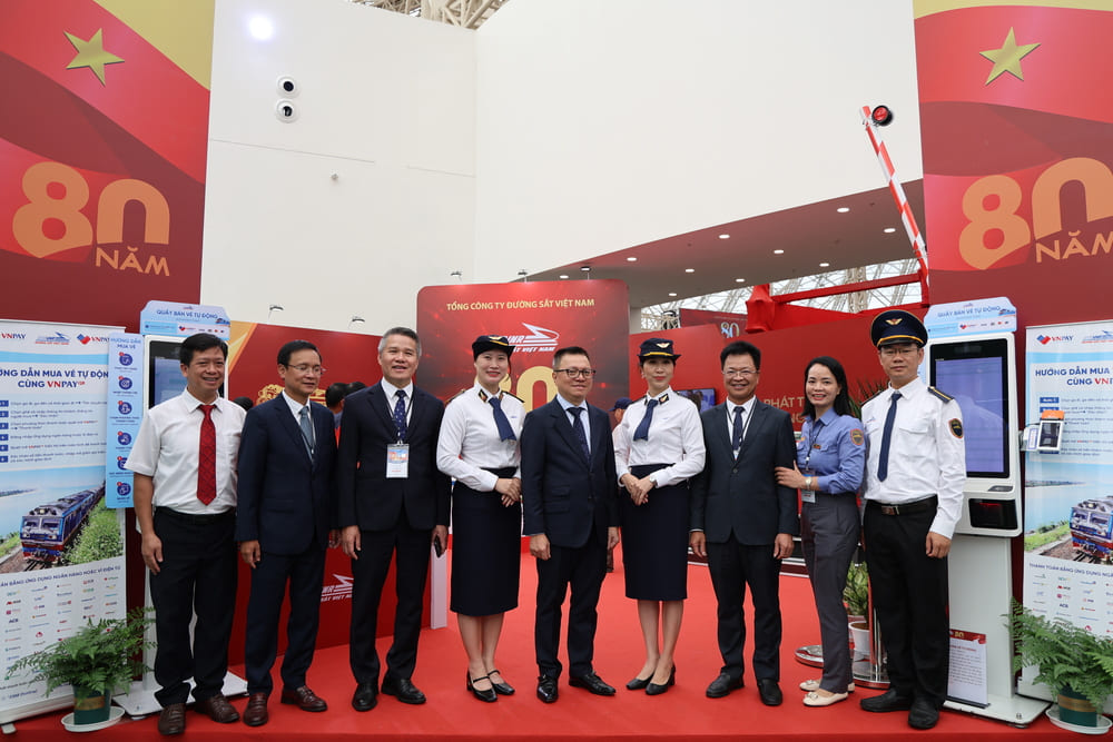 Ngành Đường sắt Việt Nam hưởng ứng các hoạt động, dẫn đầu danh sách “Không gian trưng bày tiêu biểu” tại triển lãm A80. Ảnh: Ban tổ chức 