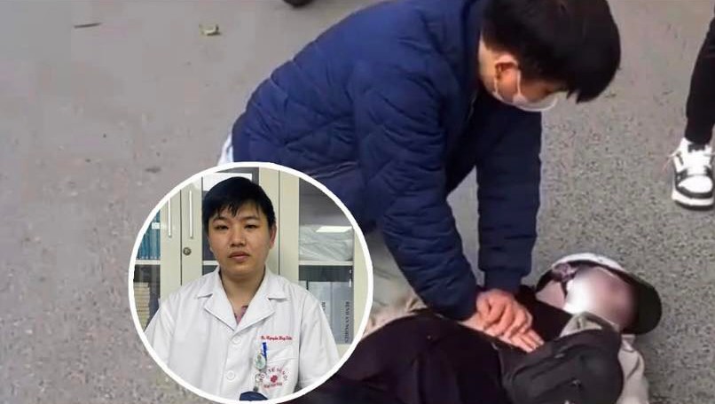 Rewarding doctors who performed cardiac tamponade to save a young man from circulatory arrest. Photo: Hanoi Department of Health