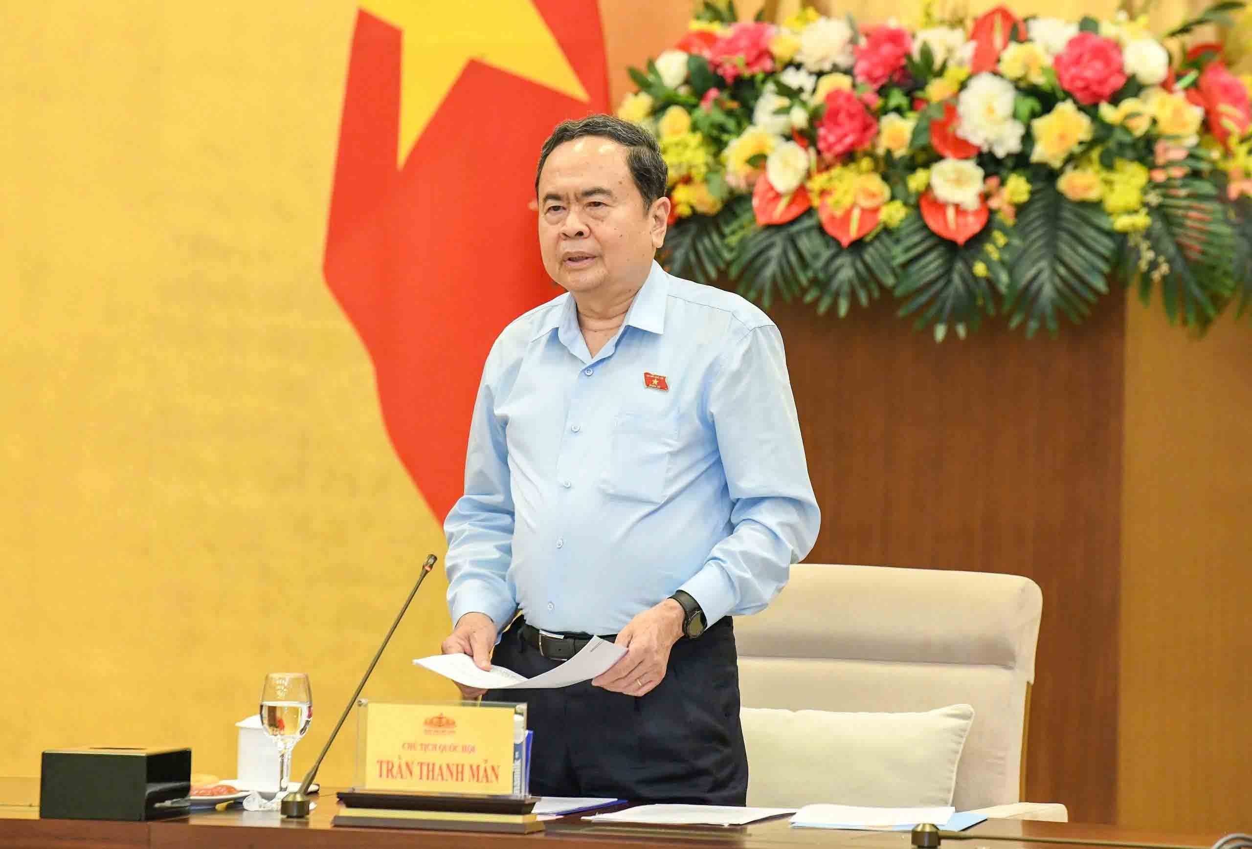 Ủy viên Bộ Chính trị, Chủ tịch Quốc hội Trần Thanh Mẫn. Ảnh: Lâm Hiển.