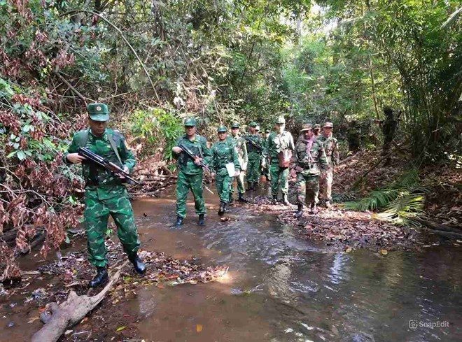 Bộ đội Biên phòng và các lực lượng tuần tra, canh giữ bảo vệ biên giới. Ảnh: Phúc Khánh 