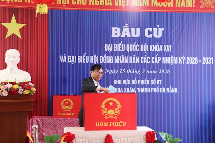 Da Nang City has 99.92% of voters voting and has completed the election of enough National Assembly deputies and People's Councils at all levels. Photo: Nguyen Linh