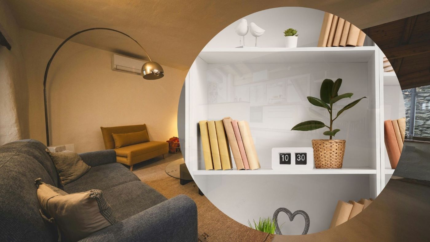 リビングルームの空間は、インテリアと調和のとれた色調を強調した洗練されたデザインです。グラフィック:タイン・タイン