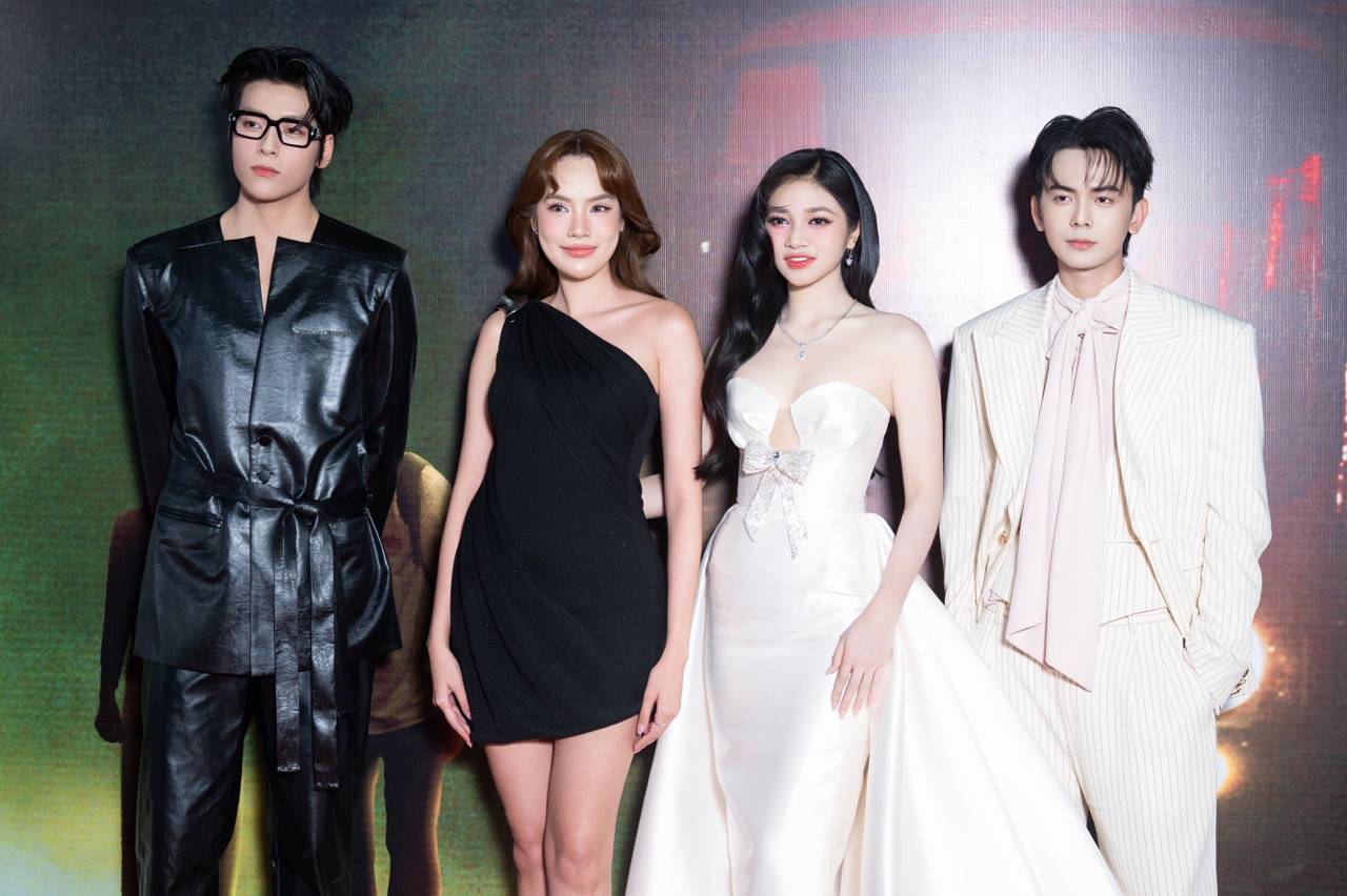 Á hậu Minh Kiên và dàn sao. Ảnh: Đoàn phim.