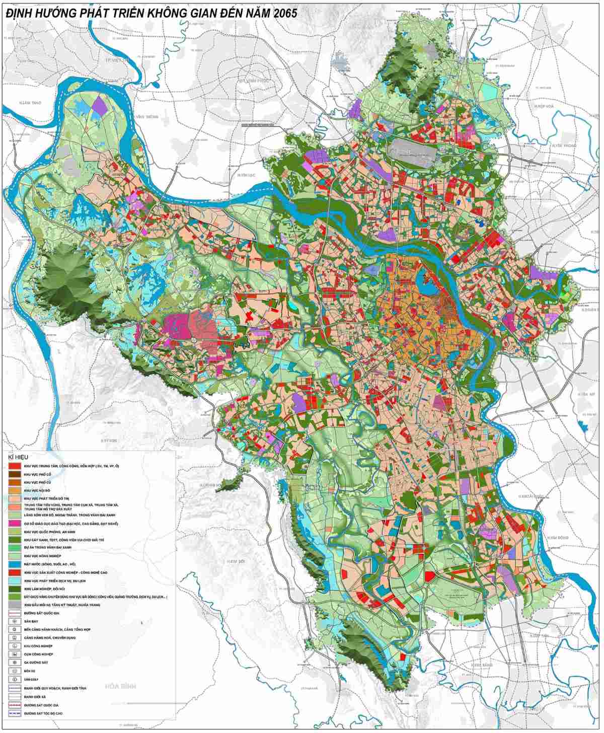 Quy hoạch tổng thể Thủ đô Hà Nội tầm nhìn 100 năm.   Ảnh: Hữu Chánh