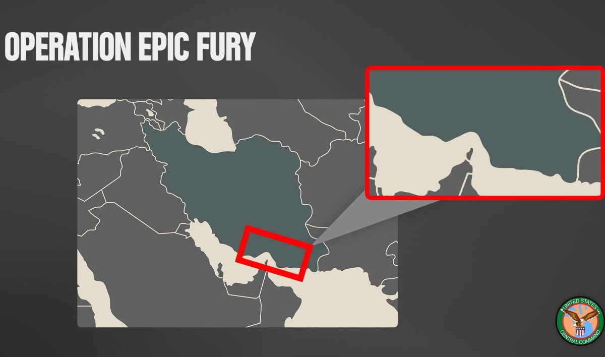 The US announced an airstrike on Iranian missile positions near the Strait of Hormuz (photo) with bunker-piercing bombs. Photo: CENTCOM