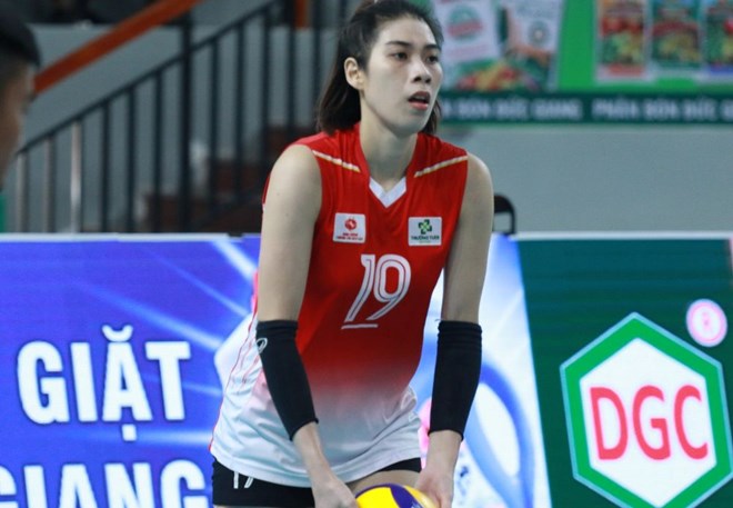 La jugadora Đoàn Thị Lâm Oanh es la capitana del equipo de Binh chủng Thông tin en la Copa Hoa Lư 2026. Foto: VFV