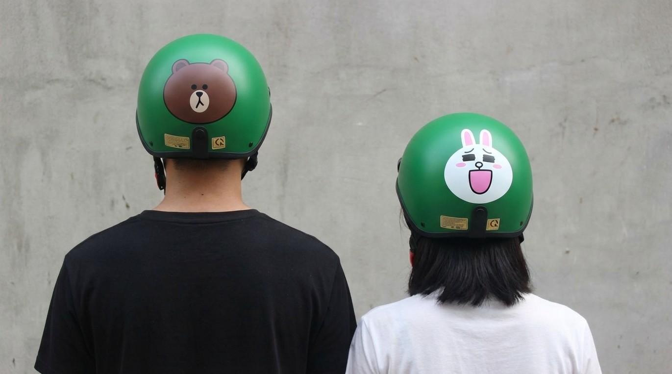 Los cascos de pareja son un regalo práctico en la vida que las parejas pueden regalarse. Foto: Phuong Linh