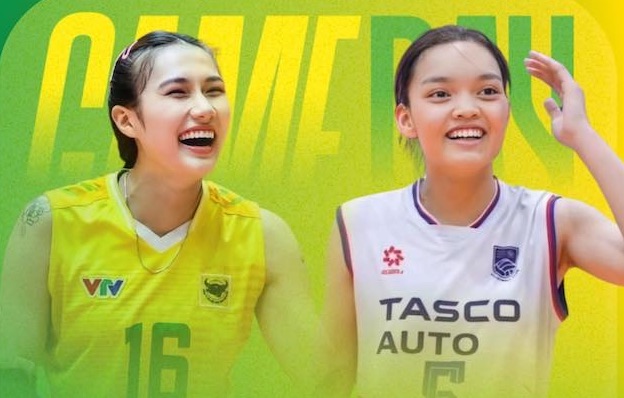 VTV Bình Điền Long An se enfrenta a Hà Nội en el torneo de voleibol Copa Hoa Lư 2026. Foto: VFV