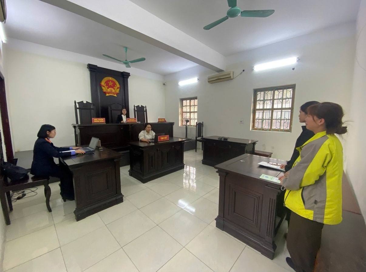 District 12 People's Court opens a session. Photo: Hai Phong People's Procuracy