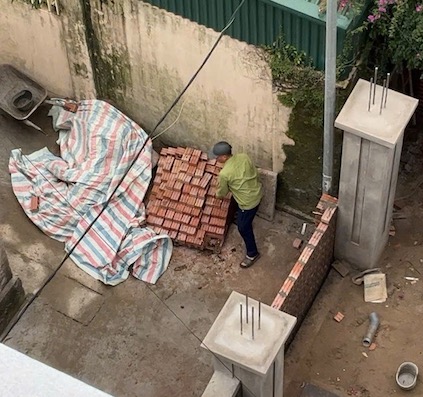 Chính quyền xã Thuận An cho biết sẽ cưỡng chế công trình vi phạm sau phản ánh của công dân. Ảnh: Công dân cung cấp