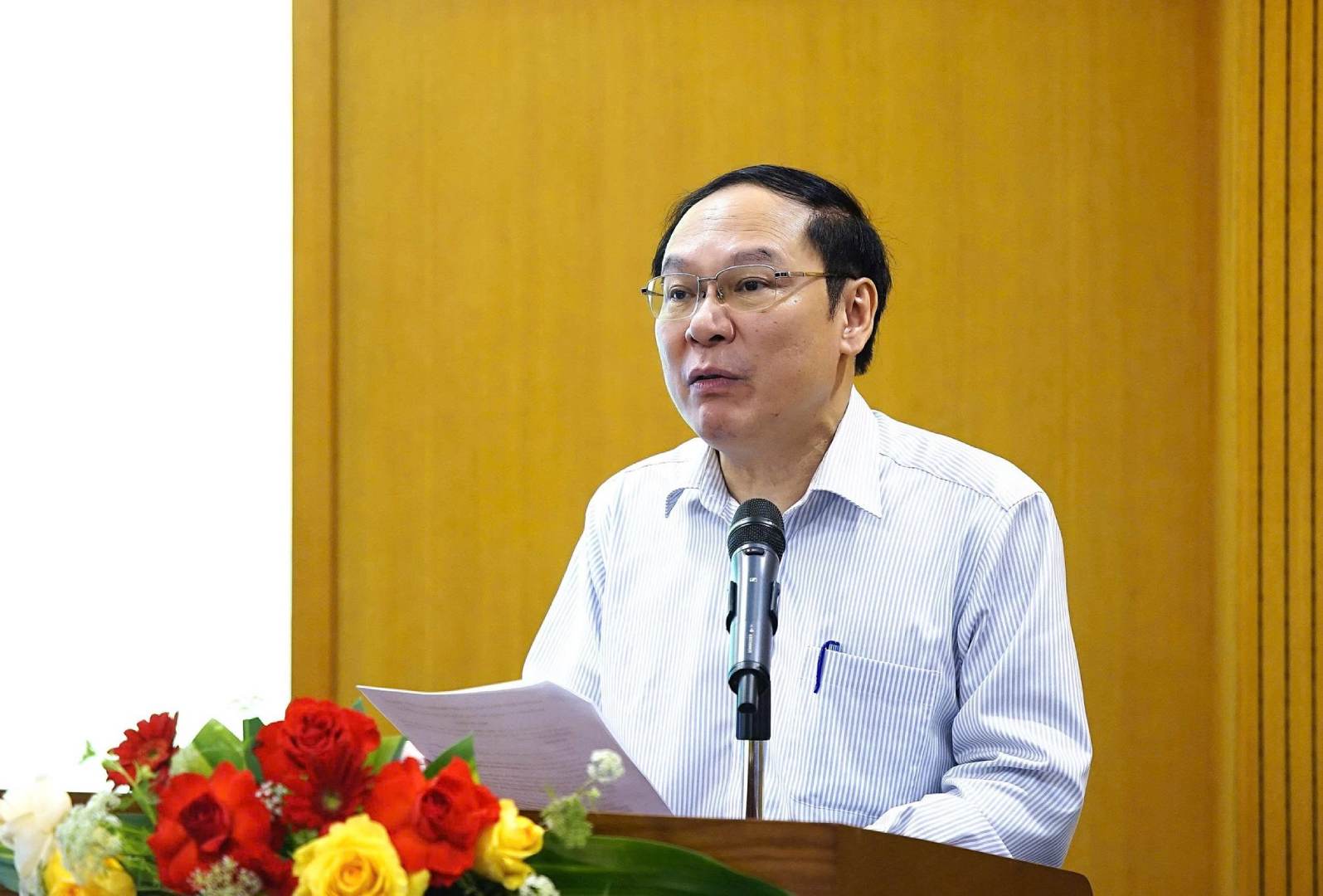 Thứ trưởng Bộ Nông nghiệp và Môi trường Lê Công Thành phát biểu khai mạc tại hội thảo. Ảnh: Cục Khí tượng Thủy văn