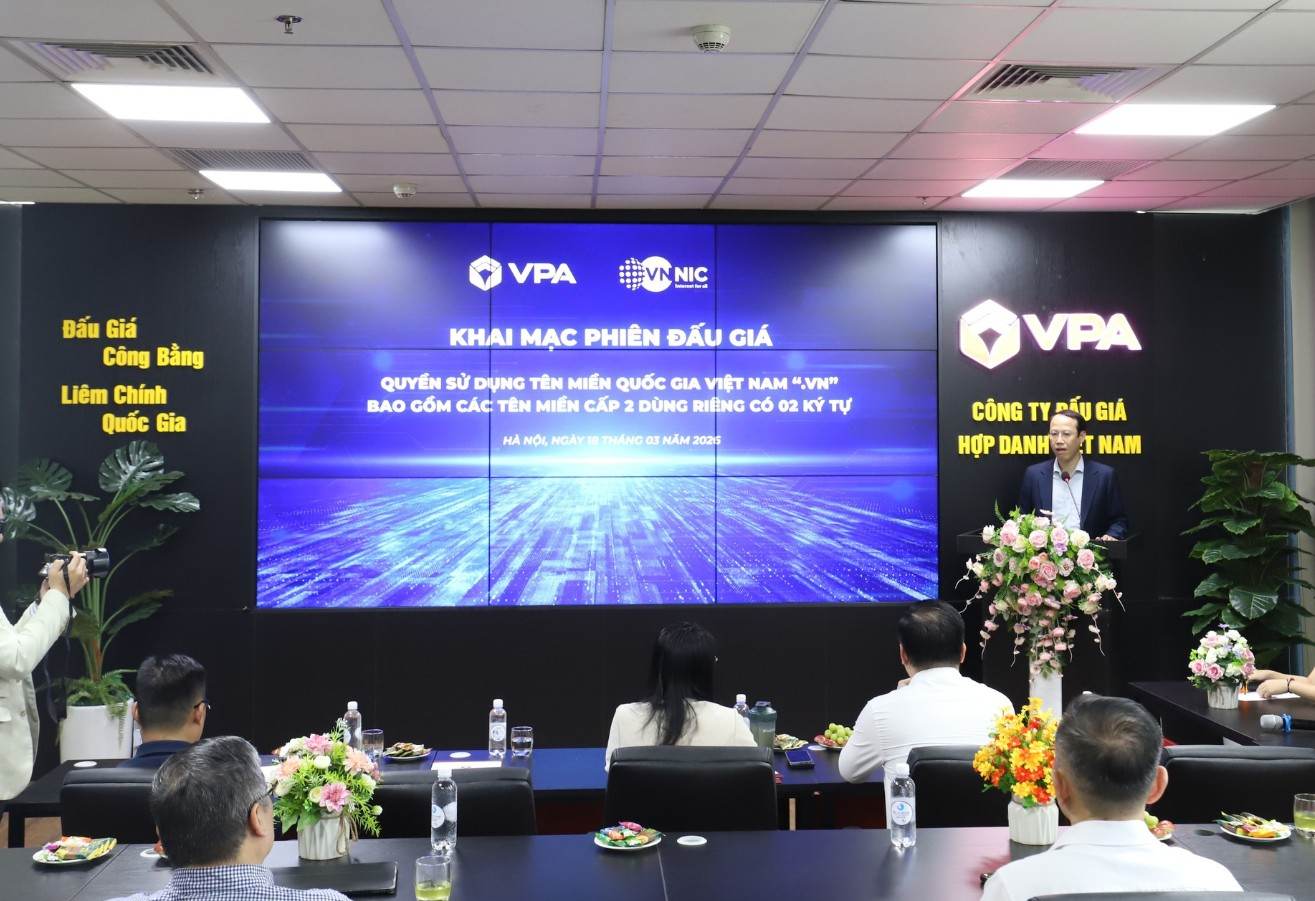 Super short ".vn" domain officially listed for auction