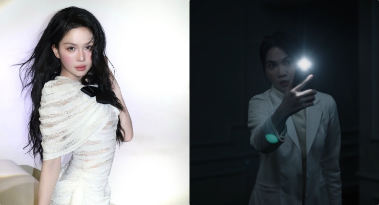 Ngoc Trinh stars in a new movie. Photo: Film crew.