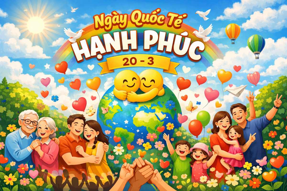 Ngày Quốc tế Hạnh phúc được công bố chính thức từ năm 2012. Ảnh: AI-Chí Long