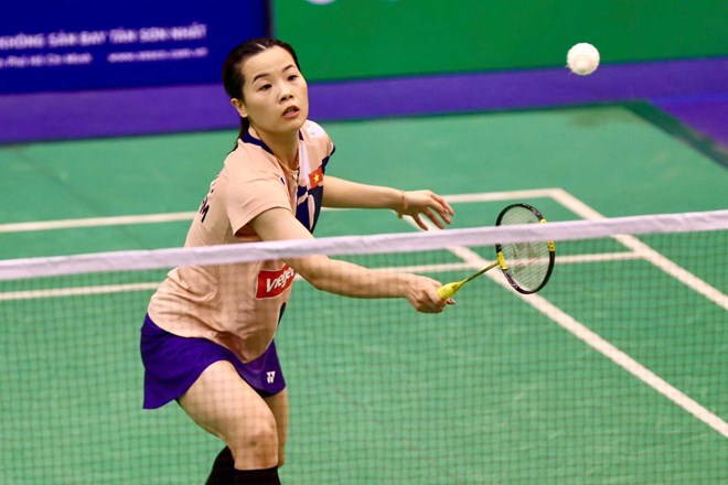 Tennis player Nguyen Thuy Linh. Photo: Thanh Vu