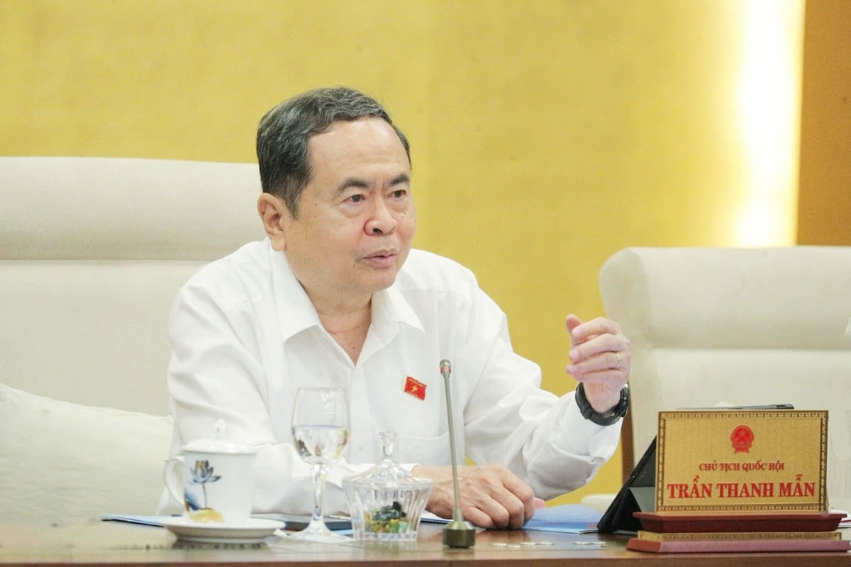 Ủy viên Bộ Chính trị, Chủ tịch Quốc hội Trần Thanh Mẫn. Ảnh: Vũ Hiếu.