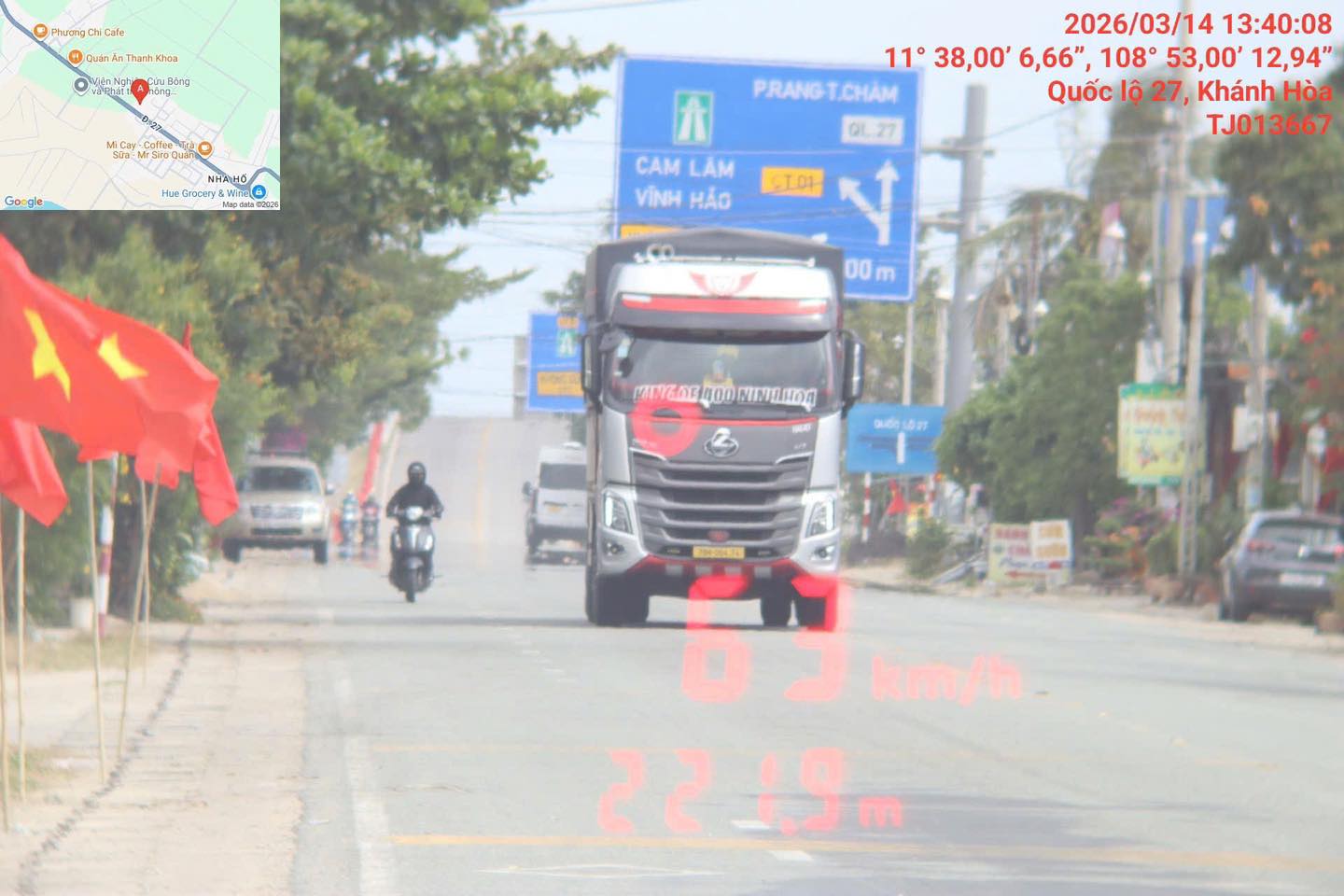 Cảnh sát Giao thông ở Khánh Hòa xử lý hàng trăm trường hợp vi phạm tốc độ. Ảnh: Cục CSGT
