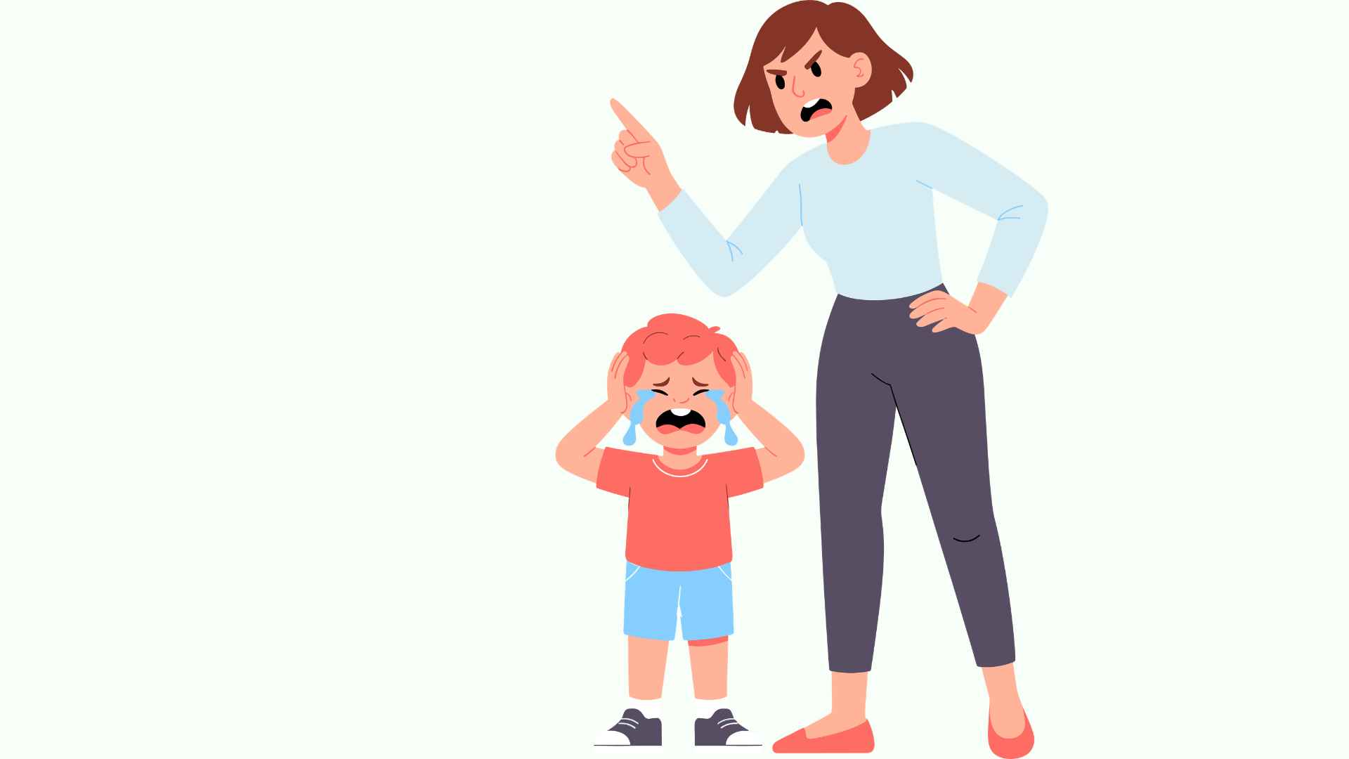 Parents gently comfort when children cry – teaching children at the right time helps children easily absorb and not hurt emotions Graphic photo: Hoang Loc.