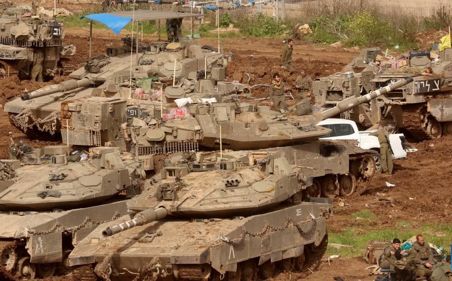 Binh lính Israel tại một khu vực tập kết gần biên giới với Lebanon, ngày 18.3.2026. Ảnh: Xinhua