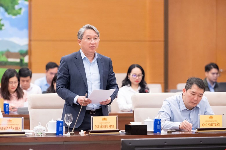 Bộ trưởng Bộ Tư pháp Nguyễn Hải Ninh. Ảnh: Quochoi.vn