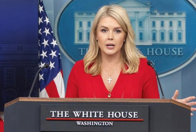 La portavoz de la Casa Blanca, Karoline Leavitt, confirmó que Estados Unidos no descarta la posibilidad de desplegar una operación para incautar todos los materiales nucleares en Irán. Foto: Xinhua