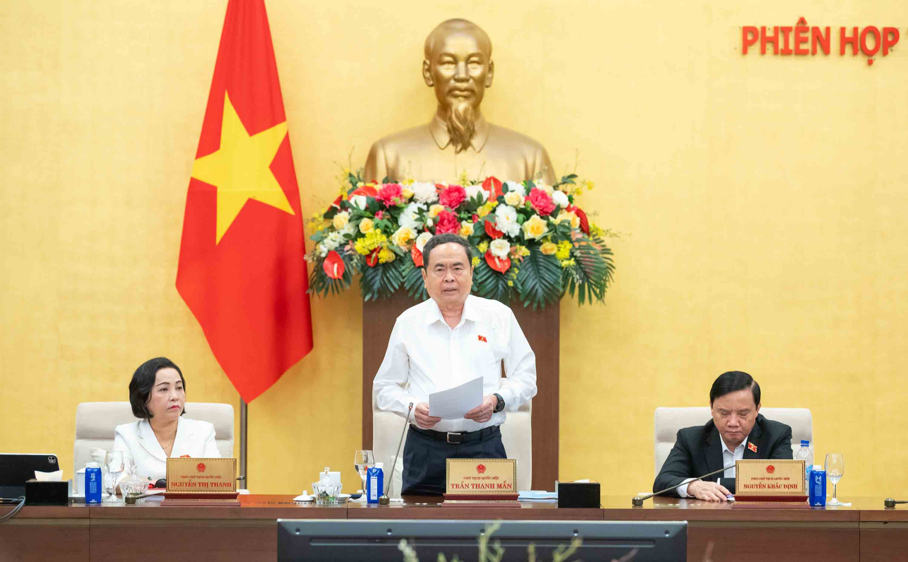 Member of the Politburo, Chairman of the National Assembly Tran Thanh Man. Photo: Pham Thang.
