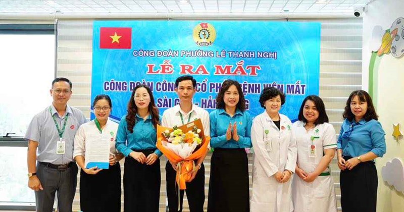 Thành lập Công đoàn cơ sở Bệnh viện Mắt Sài Gòn - Hải Dương