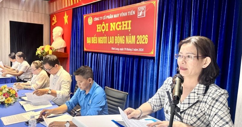 May Vinh Tiến chi hơn 1,6 tỷ đồng cho quỹ Công đoàn năm 2025