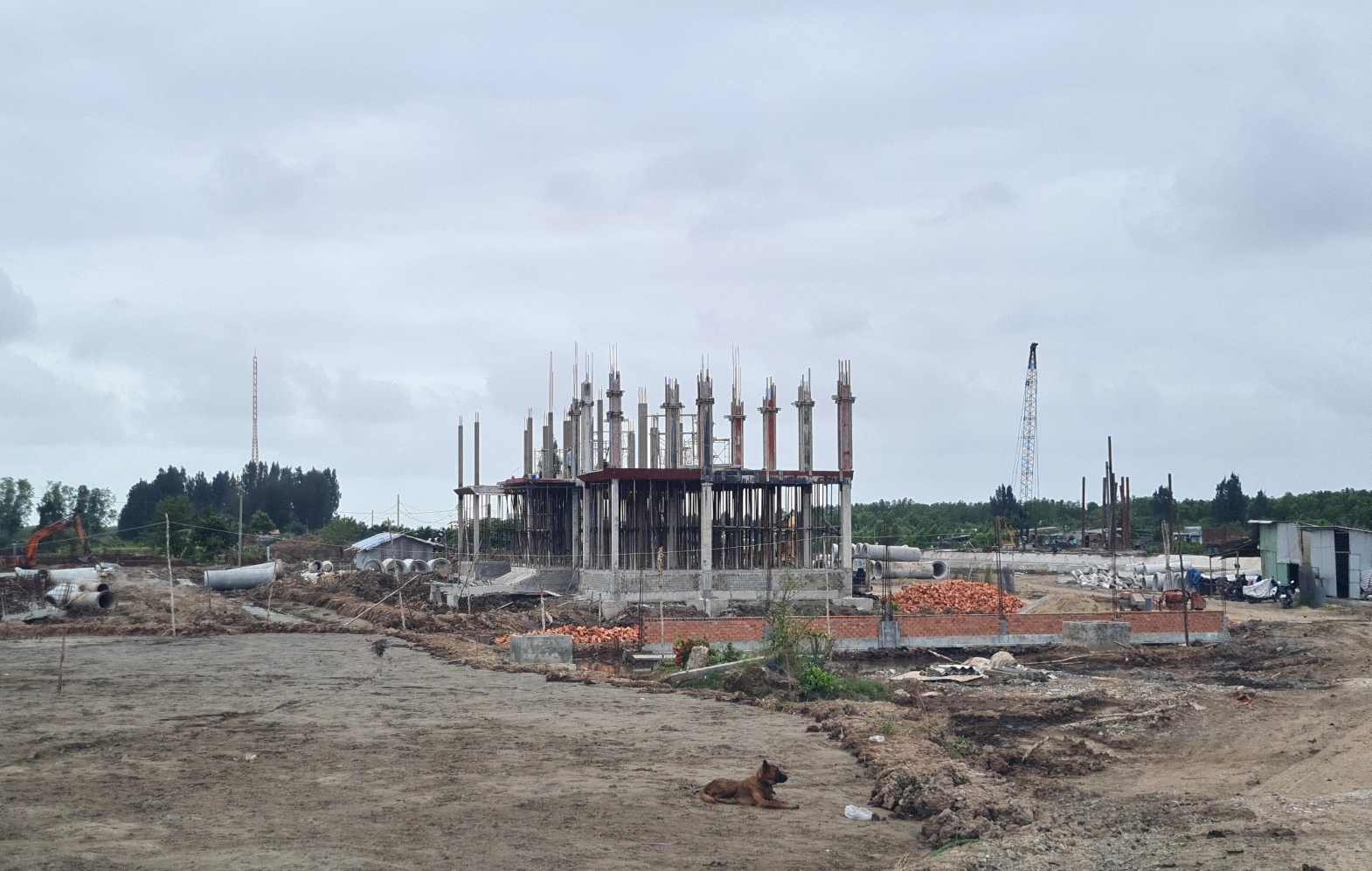 Dự án khu neo đậu trú tránh bão Cái Cùng đang được khẩn trương thi công. Ảnh: Nhật Hồ.