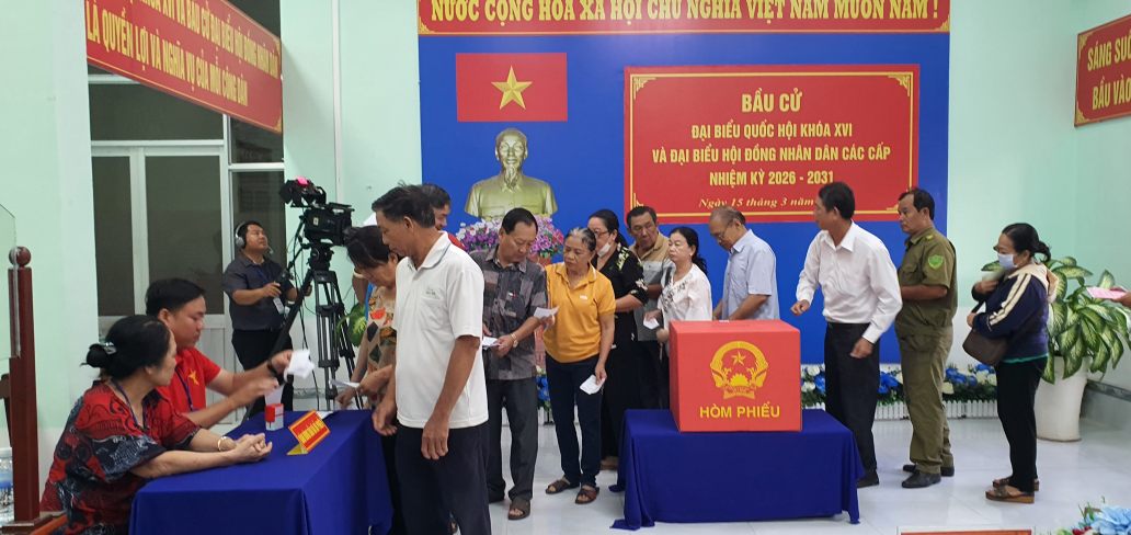 Cà Mau có tỉ lệ cử tri đi bầu cử trên 99,94%. Ảnh: Nhật Hồ.