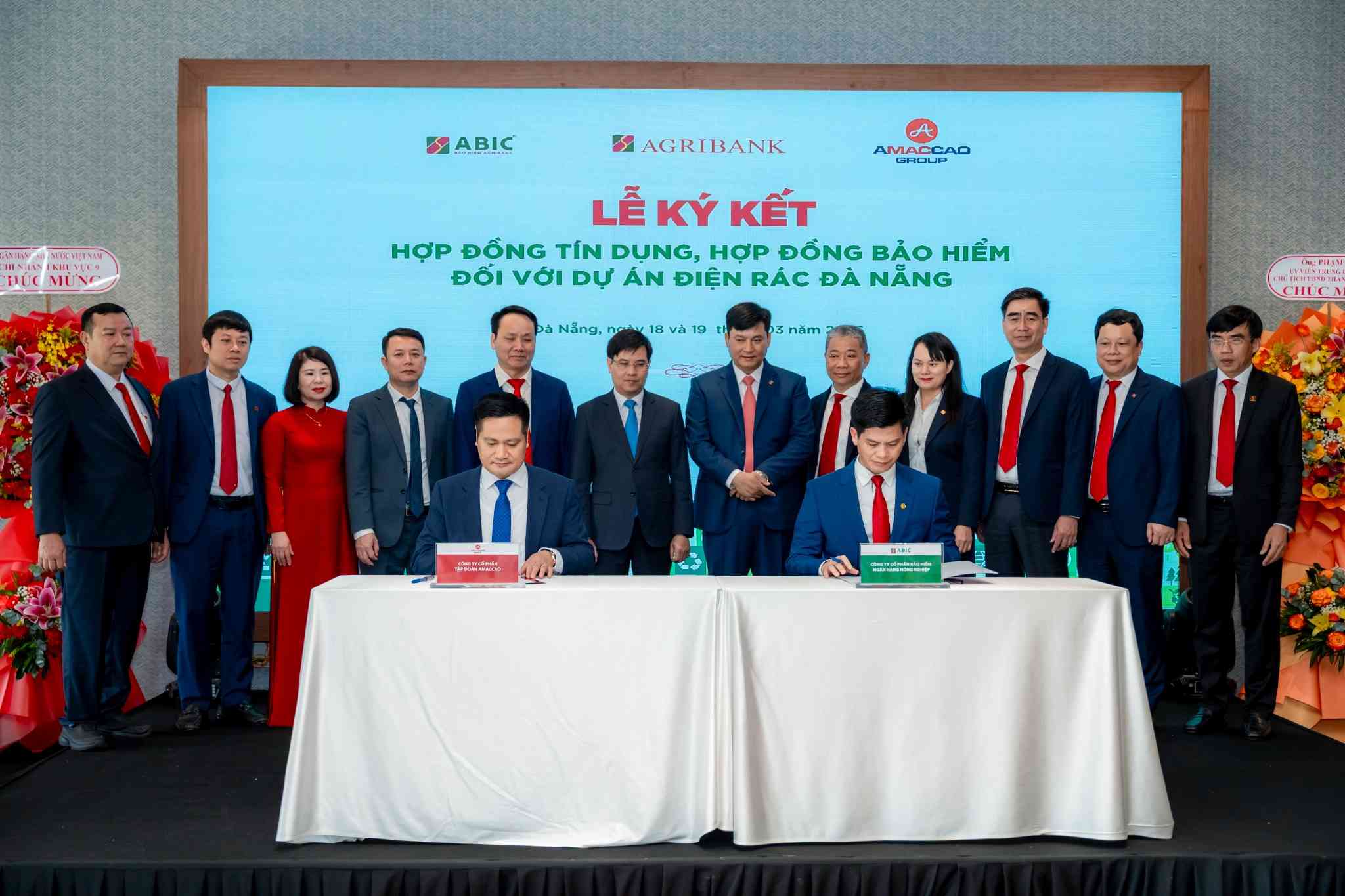 Đại diện Tập đoàn Amaccao và ABIC ký kết hợp tác.