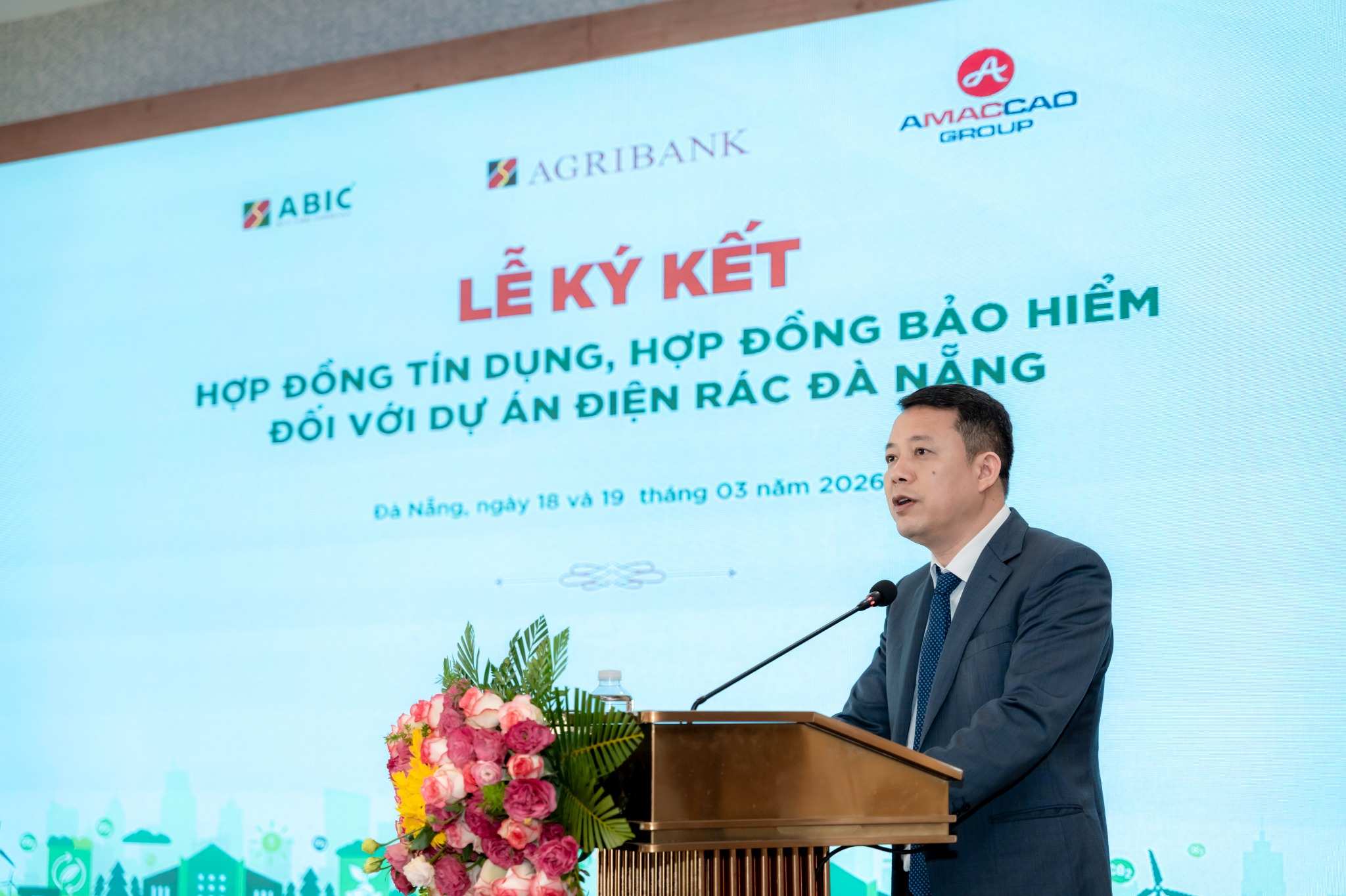 Ông Nguyễn Văn Vinh – Chủ tịch Hội đồng quản trị kiêm Tổng Giám đốc Tập đoàn Amaccao phát biểu tại sự kiện