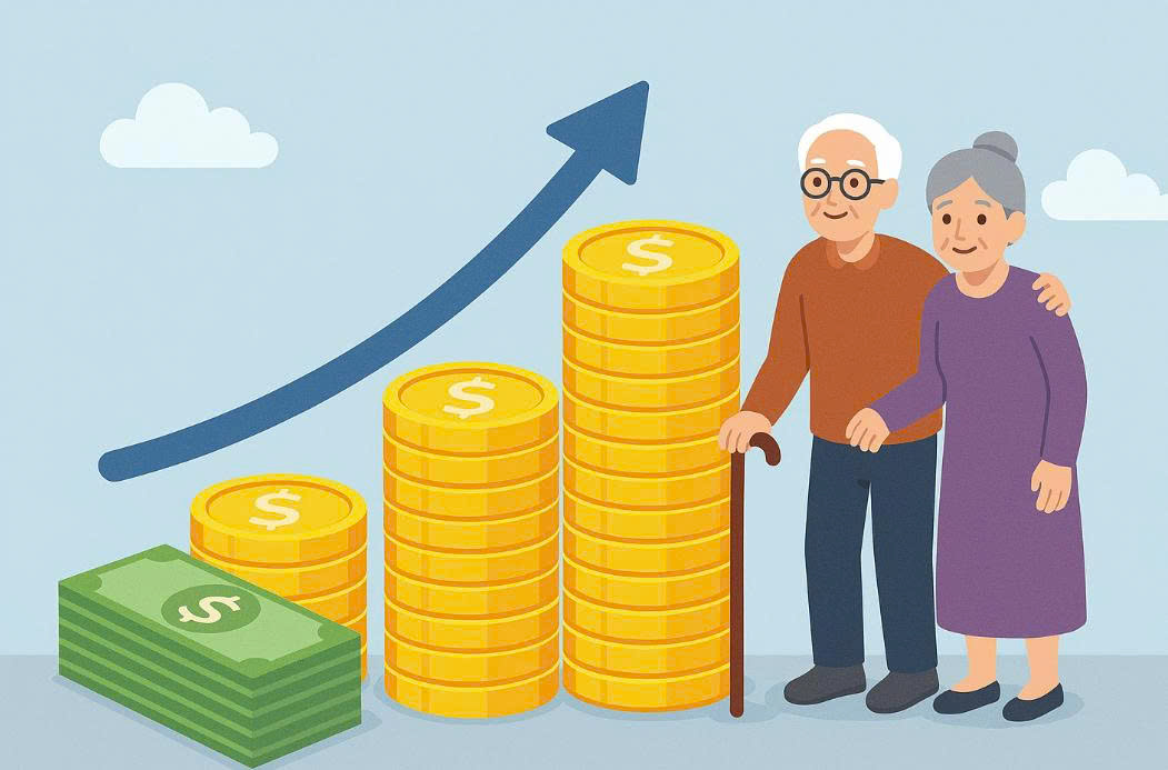 Increase pensions, appropriate adjustment for people with low pensions. Graphics. Huong Giang