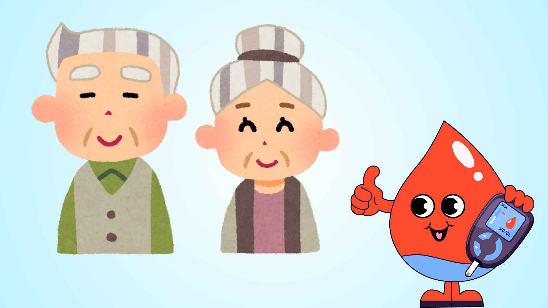 Normal blood sugar levels in people over 60 years old.