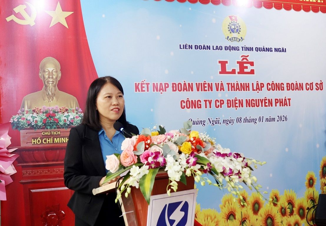 Ms. Nguyen Thi Viet Hien - Vice President of the Quang Ngai Provincial Labor Federation. Photo: Quang Ngai Trade Union